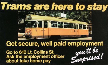 M&MTB recruitment poster circa 1973. Photograph courtesy Mal Rowe.