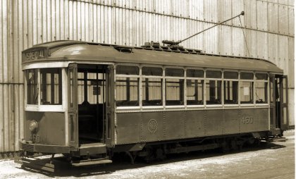 M&MTB X1 No 460 at Preston Workshops. Photograph Melbourne Tram Museum collection