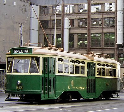 M&MTB No 613 in Spencer Street, 1979. Photograph Mal Rowe