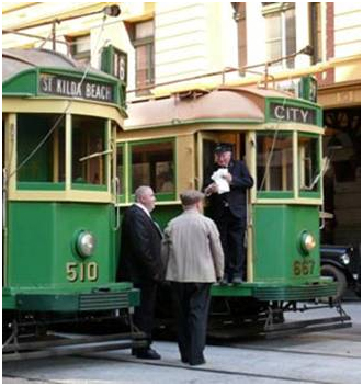 Melbourne Tram Museum: trams on location for Pacific War mini-series