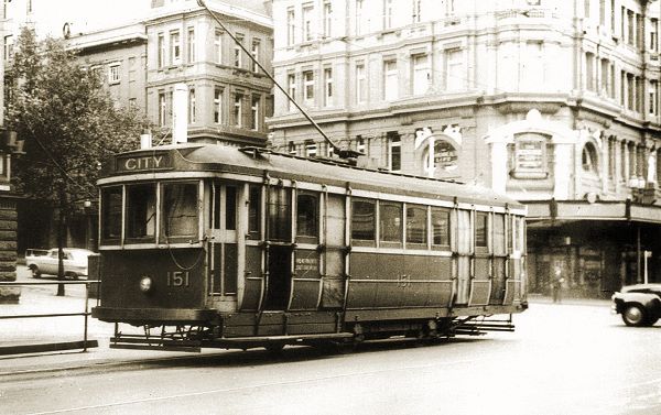 Melbourne, Australia - December 6, 2016: Melbourne, Victoria, Australia.  Flinders Street Station and the historical old tram. stock photo - OFFSET