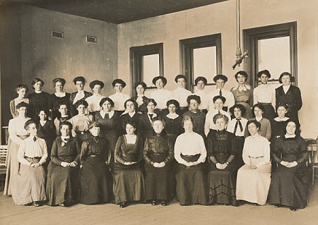 Ladies on staff at MTOC, June 1912. Photograph courtesy State Library Victoria / J.G. Roberts